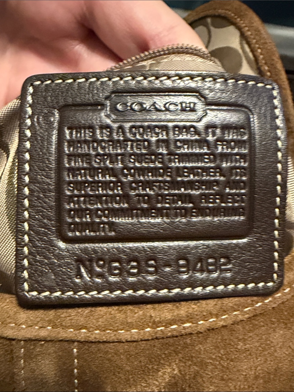 Vintage Coach Suede Shoulder Bag - Picture 10 of 13